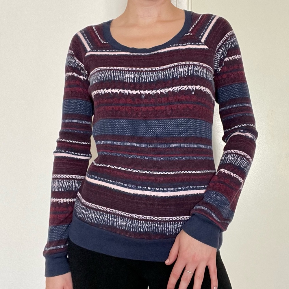 Splendid striped sweater top size medium